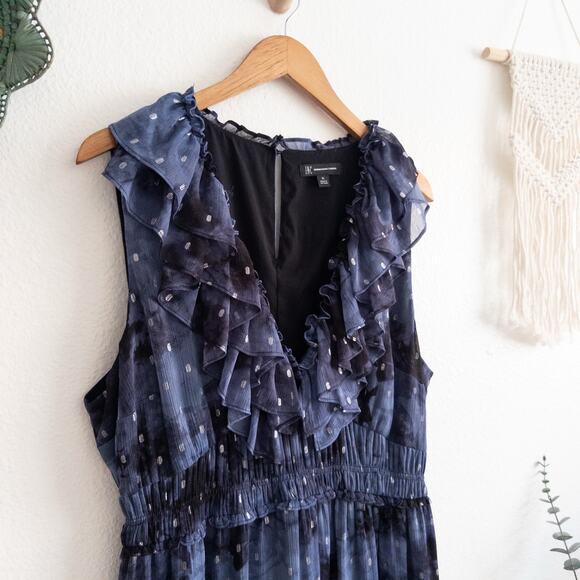 INC International Concepts Navy Star Maxi Dress - Picture 3 of 9